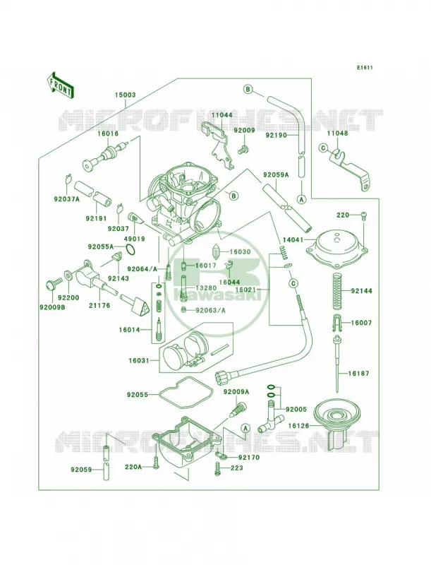 Carburetor Kawasaki MOTOS 250 2007 KLX250S  KLX250H7F