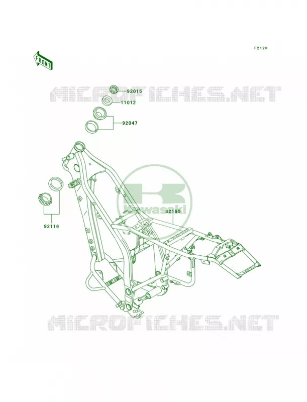 Frame Kawasaki MOTOS 250 2007 KLX250S  KLX250H7F