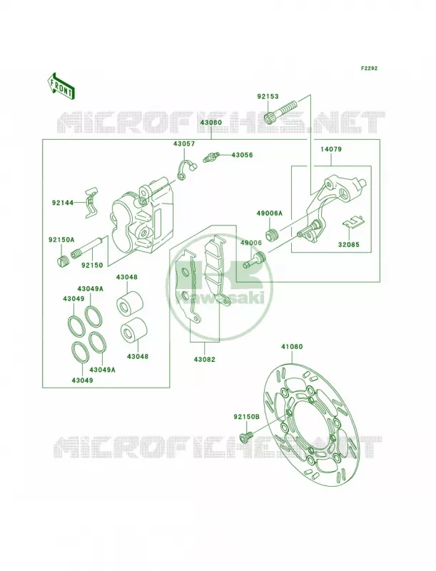 Front Brake Kawasaki MOTOS 250 2007 KLX250S  KLX250H7F