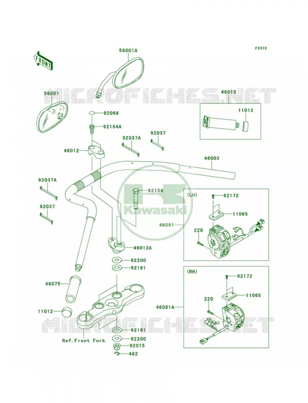 Handlebar Kawasaki MOTOS 1700 2013 Vulcan 1700 Voyager ABS  VN1700BDF