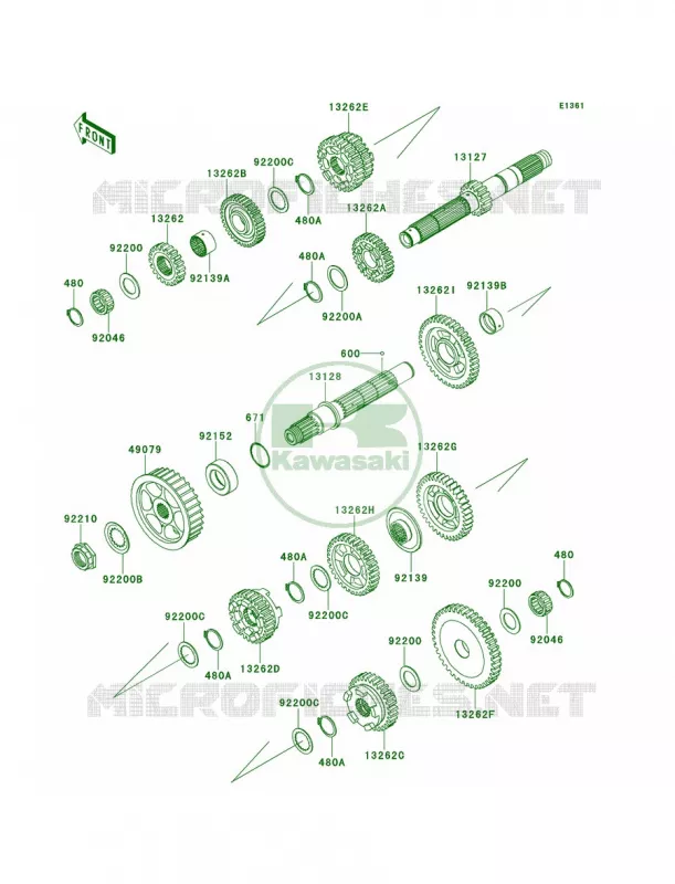 Transmission Kawasaki MOTOS 1700 2013 Vulcan 1700 Voyager ABS  VN1700BDF