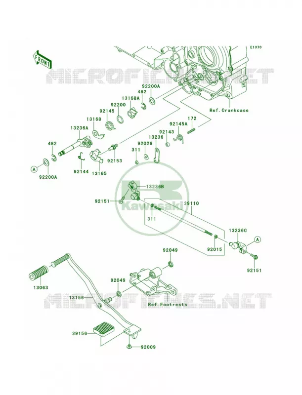 Gear Change Mechanism Kawasaki MOTOS 1700 2013 Vulcan 1700 Nomad  VN1700CDF