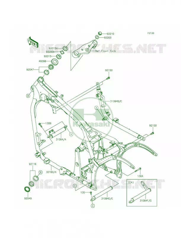 Frame Kawasaki MOTOS 900 2013 Vulcan 900 Custom  VN900CDFA