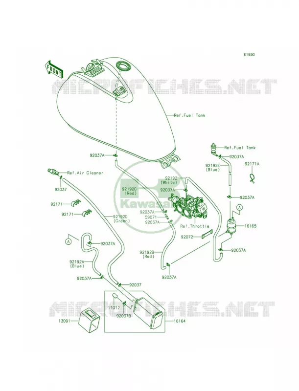 Fuel Evaporative SystemCA Kawasaki MOTOS 900 2013 Vulcan 900 Custom  VN900CDFA