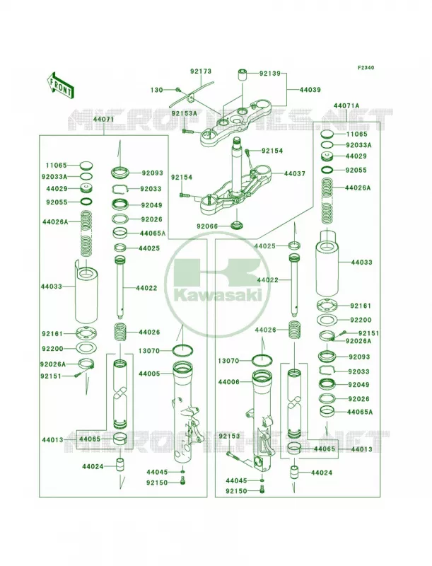 Front Fork Kawasaki MOTOS 1700 2012 Vulcan 1700 Voyager  VN1700ACF