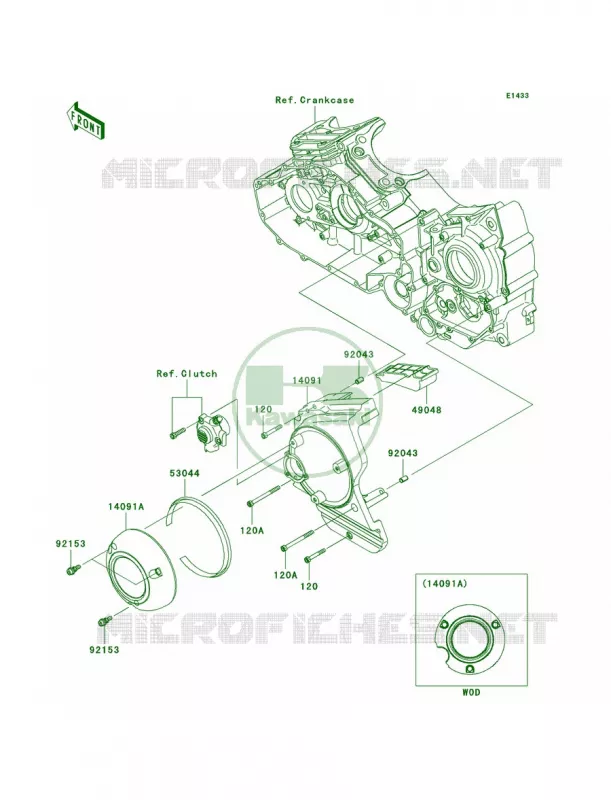 Chain Cover Kawasaki MOTOS 1700 2012 Vulcan 1700 Voyager ABS  VN1700BCF
