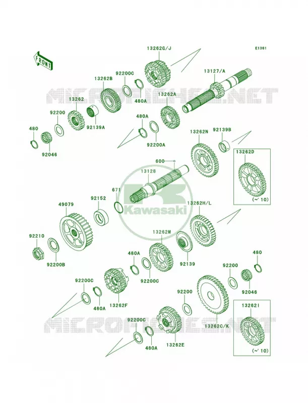 Transmission Kawasaki MOTOS 1700 2012 Vulcan 1700 Voyager ABS  VN1700BCF