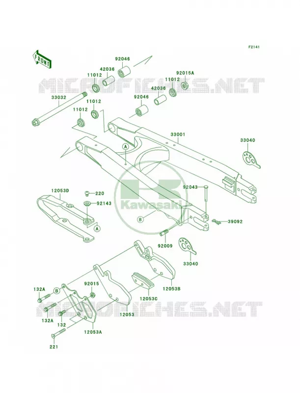 Swingarm Kawasaki MOTOS 300 2007 KLX300R  KLX300A7F
