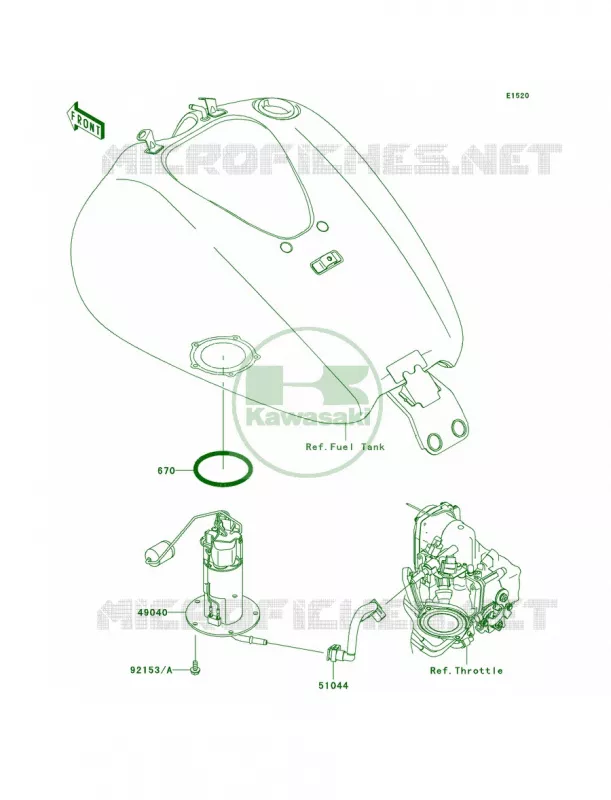 Fuel Pump Kawasaki MOTOS 1700 2012 Vulcan 1700 Nomad  VN1700CCF