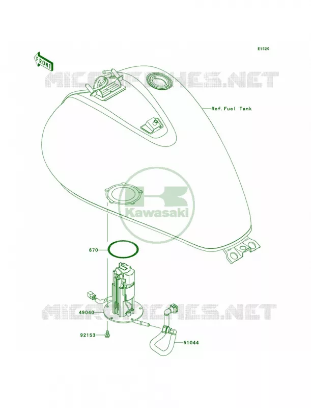 Fuel Pump Kawasaki MOTOS 900 2012 Vulcan 900 Classic  VN900BCF