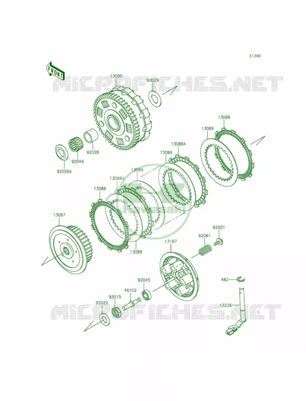 Clutch Kawasaki MOTOS 900 2012 Vulcan 900 Custom  VN900CCF