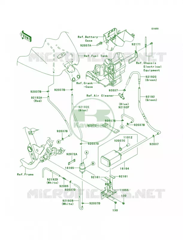 Fuel Evaporative SystemCA Kawasaki MOTOS 1700 2011 Vulcan 1700 Voyager  VN1700ABF