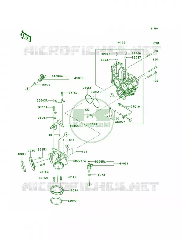 Throttle Kawasaki MOTOS 1700 2011 Vulcan 1700 Voyager  VN1700ABF