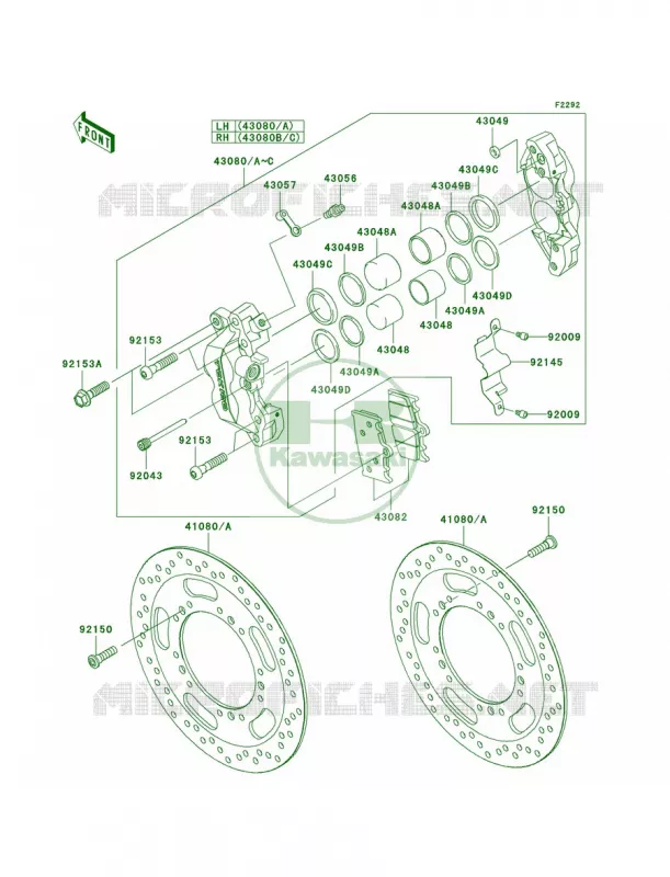 Front Brake Kawasaki MOTOS 1700 2011 Vulcan 1700 Voyager ABS  VN1700BBF