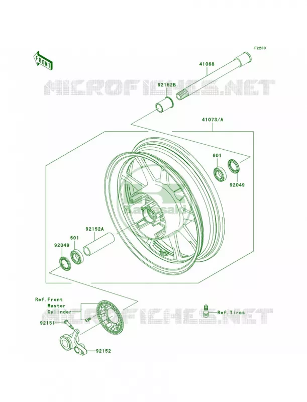 Front Wheel Kawasaki MOTOS 1700 2011 Vulcan 1700 Voyager ABS  VN1700BBF
