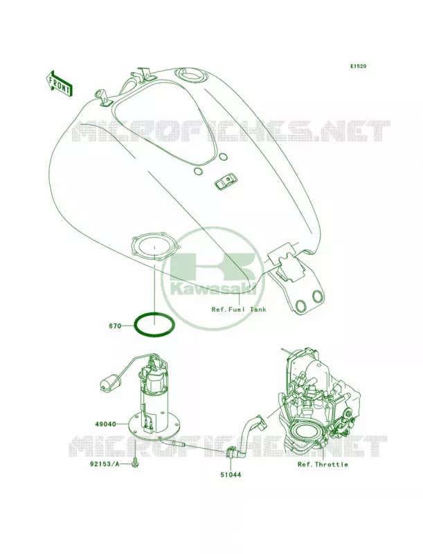 Fuel Pump Kawasaki MOTOS 1700 2011 Vulcan 1700 Nomad  VN1700CBF