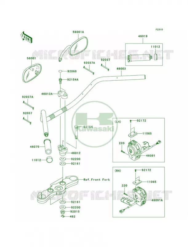 Handlebar Kawasaki MOTOS 1700 2011 Vulcan 1700 Nomad  VN1700CBF