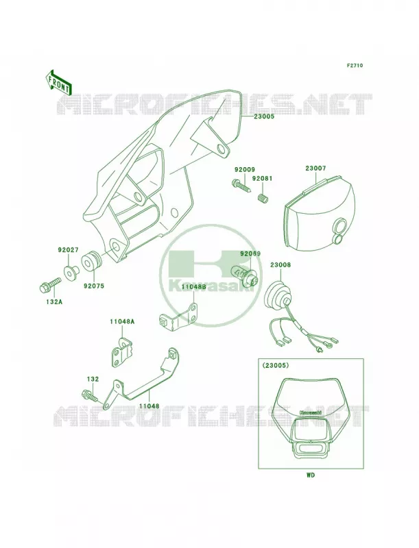 Headlights Kawasaki MOTOS 200 2006 KDX200  KDX200H6F