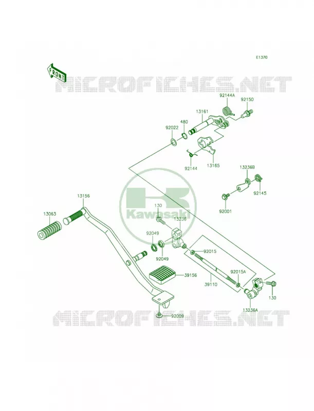 Gear Change Mechanism Kawasaki MOTOS 900 2011 Vulcan 900 Classic LT  VN900DBF