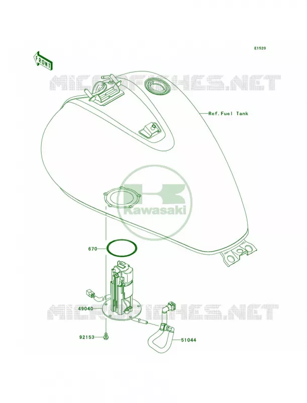Fuel Pump Kawasaki MOTOS 900 2011 Vulcan 900 Custom  VN900CBF