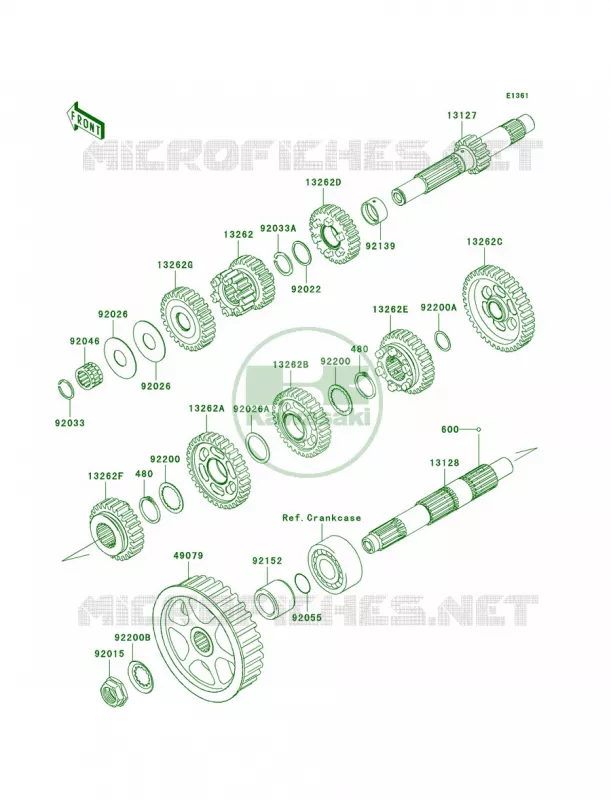 Transmission Kawasaki MOTOS 900 2011 Vulcan 900 Custom  VN900CBF
