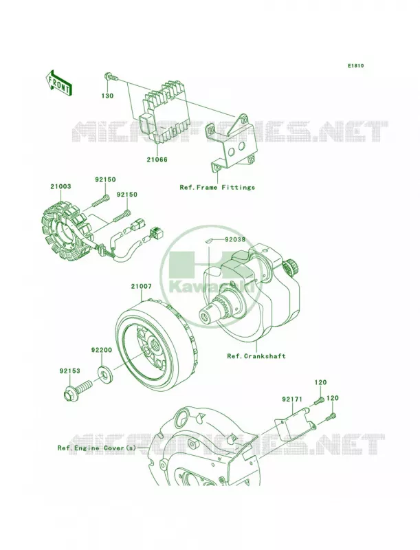 Generator Kawasaki MOTOS 900 2011 Vulcan 900 Classic  VN900BBFA
