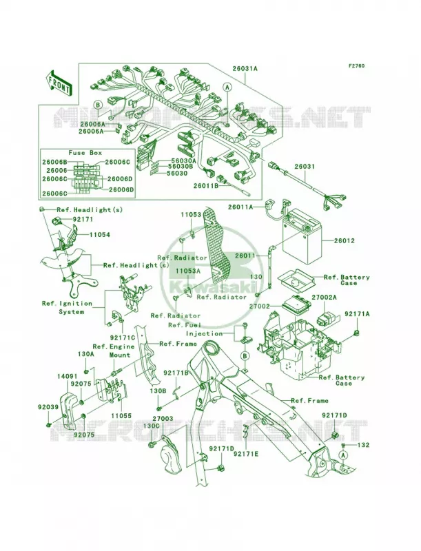 Chassis Electrical Equipment Kawasaki MOTOS 2000 2010 Vulcan 2000 Classic LT  VN2000JAF