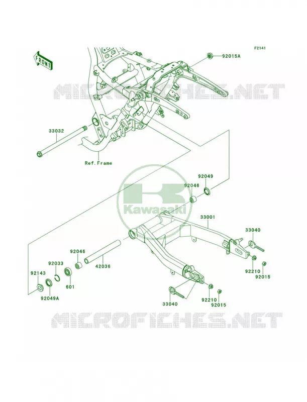 Swingarm Kawasaki MOTOS 1700 2010 Vulcan 1700 Voyager  VN1700AAF