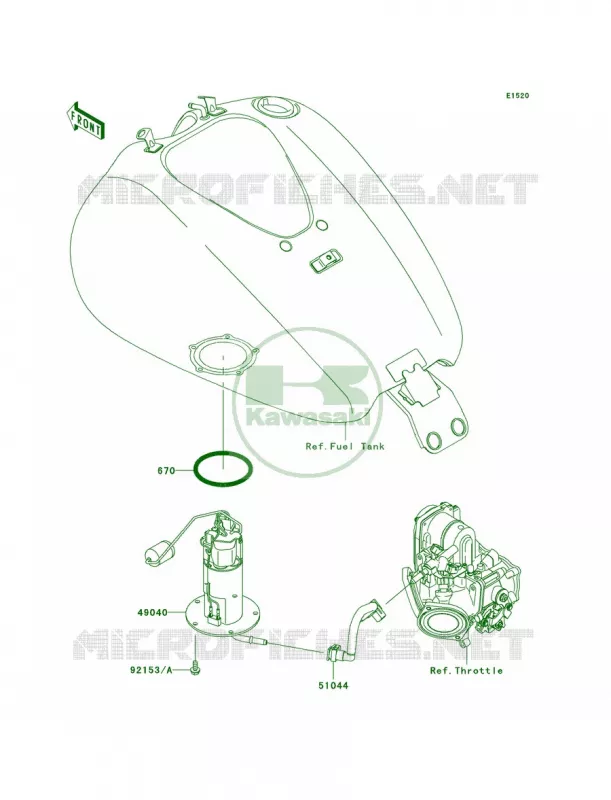 Fuel Pump Kawasaki MOTOS 1700 2010 Vulcan 1700 Classic  VN1700EAF