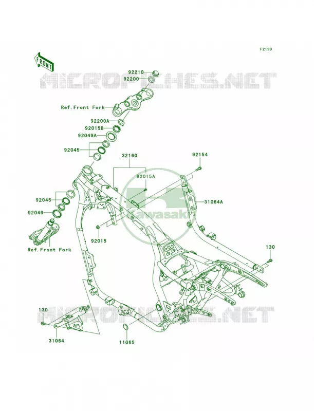 Frame Kawasaki MOTOS 1700 2010 Vulcan 1700 Classic LT  VN1700GAF