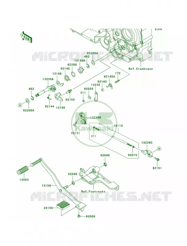 Gear Change Mechanism Kawasaki MOTOS 1700 2010 Vulcan 1700 Classic LT  VN1700GAF