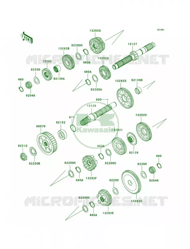 Transmission Kawasaki MOTOS 1700 2010 Vulcan 1700 Classic LT  VN1700GAF