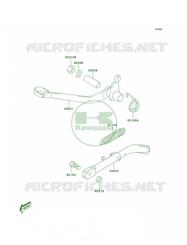 Brake Pedal Kawasaki MOTOS 50 2006 KDX50  KDX50A6F