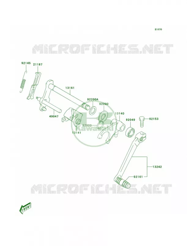 Gear Change Mechanism Kawasaki MOTOS 50 2006 KDX50  KDX50A6F