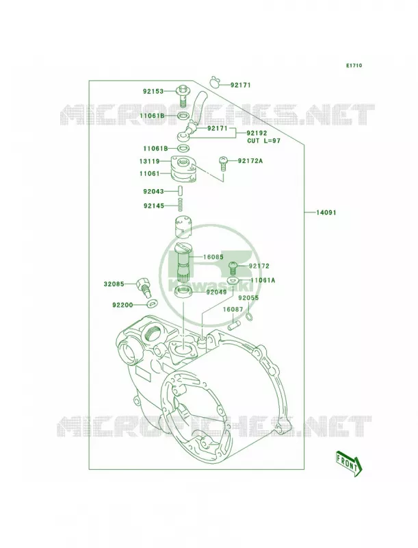 Oil Pump Kawasaki MOTOS 50 2006 KDX50  KDX50A6F
