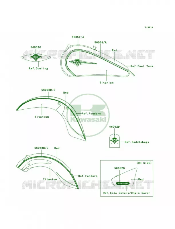 DecalsRedTitaniumD9F Kawasaki MOTOS 900 2010 Vulcan 900 Classic LT  VN900DAF