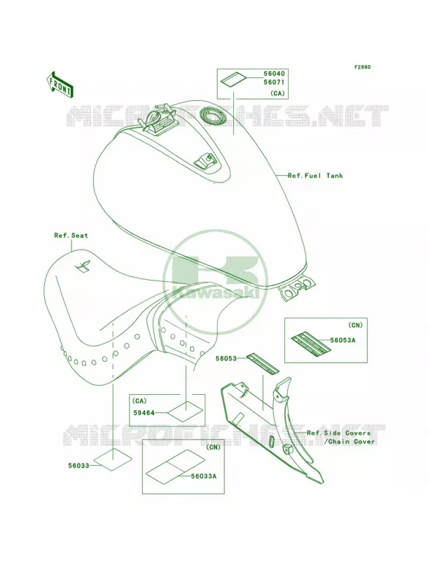 Labels Kawasaki MOTOS 900 2010 Vulcan 900 Classic LT  VN900DAF