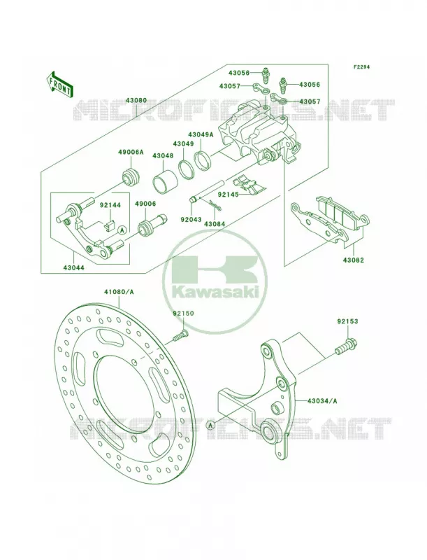 Rear Brake Kawasaki MOTOS 1700 2010 Vulcan 1700 Voyager ABS  VN1700BAF