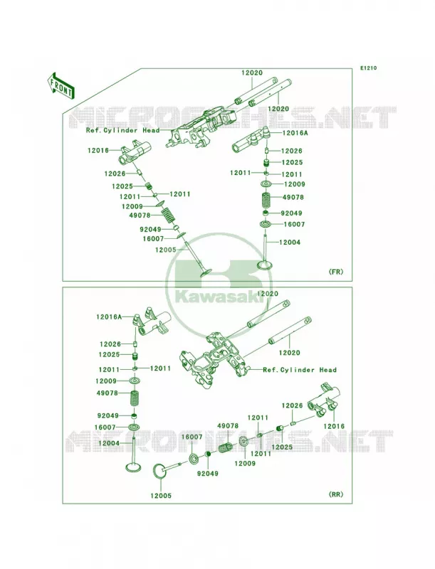 Valves Kawasaki MOTOS 1700 2010 Vulcan 1700 Voyager ABS  VN1700BAF