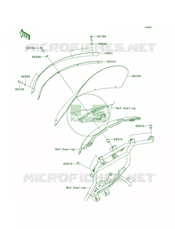 Windshield Kawasaki MOTOS 1700 2010 Vulcan 1700 Voyager ABS  VN1700BAF