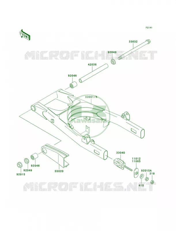 Swingarm Kawasaki MOTOS 500 2009 Vulcan 500 LTD  EN500C9F
