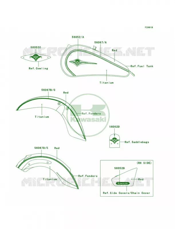 DecalsRedTitaniumD7F Kawasaki MOTOS 900 2009 Vulcan 900 Classic LT  VN900D9F