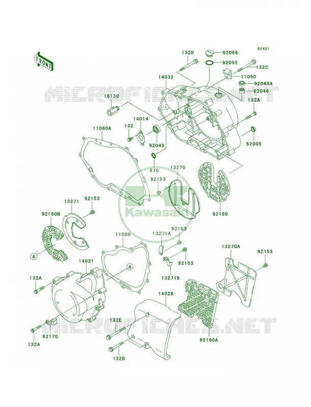 Engine Covers Kawasaki MOTOS 125 2009 ELIMINATOR 125  BN125A9F