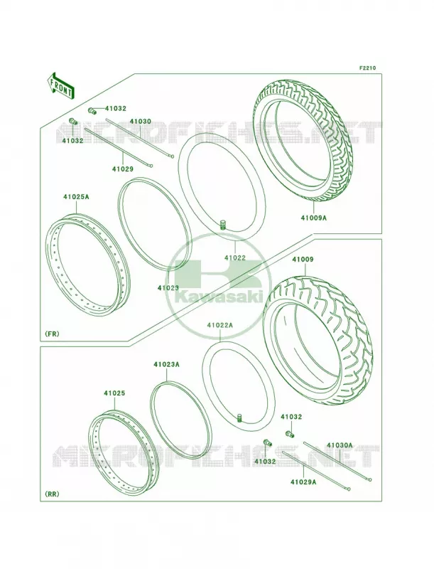 Tires Kawasaki MOTOS 125 2009 ELIMINATOR 125  BN125A9F