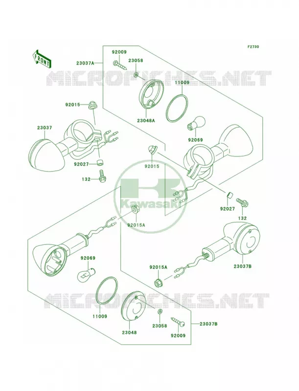 Turn Signals Kawasaki MOTOS 125 2009 ELIMINATOR 125  BN125A9F