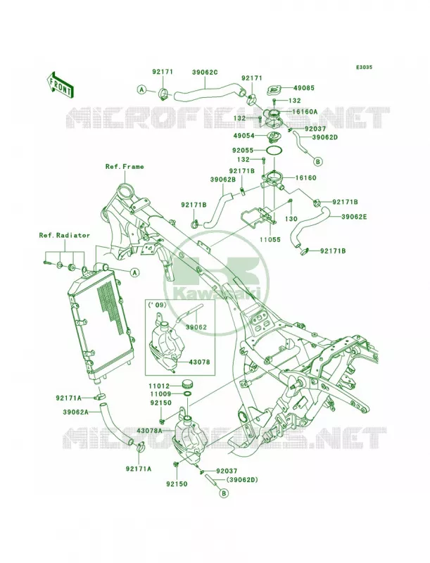 Cooling Kawasaki MOTOS 1700 2009 Vulcan 1700 Nomad  VN1700C9F