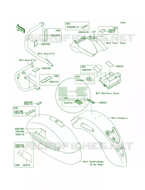 Labels Kawasaki MOTOS 1700 2009 Vulcan 1700 Nomad  VN1700C9F