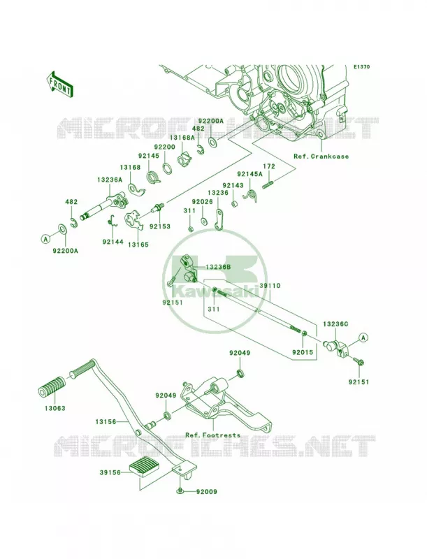 Gear Change Mechanism Kawasaki MOTOS 1700 2009 Vulcan 1700 Classic LT  VN1700G9F