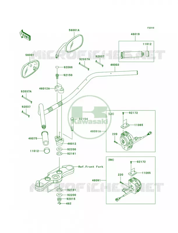 Handlebar Kawasaki MOTOS 1700 2009 Vulcan 1700 Classic LT  VN1700G9F