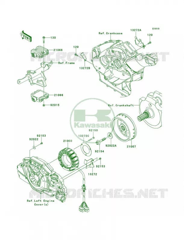 Generator Kawasaki MOTOS 1700 2009 Vulcan 1700 Voyager  VN1700A9FA